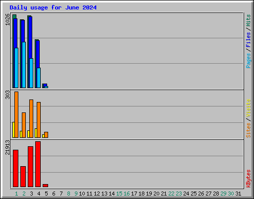 Daily usage for June 2024