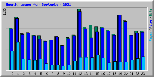 Hourly usage for September 2021