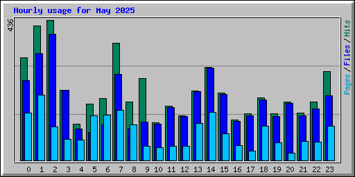 Hourly usage for May 2025