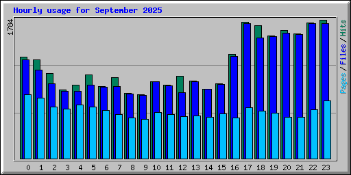 Hourly usage for September 2025