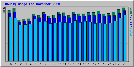 Hourly usage for November 2025