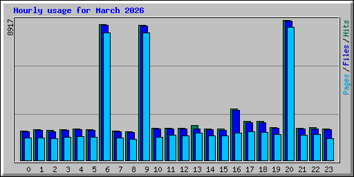 Hourly usage for March 2026