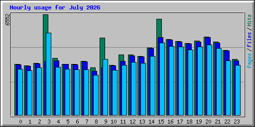 Hourly usage for July 2026